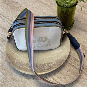 Coach Jes Crossbody Bag in Color Block Soft Pebbled Leather